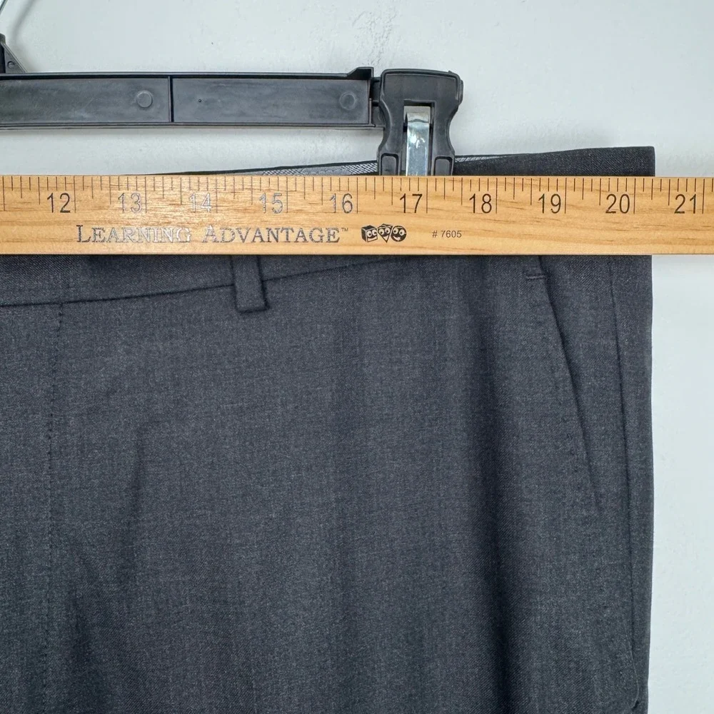 Peter Millar Collection‎ Mens 40 Charcoal Gray 100% Wool Dress Pants Slacks